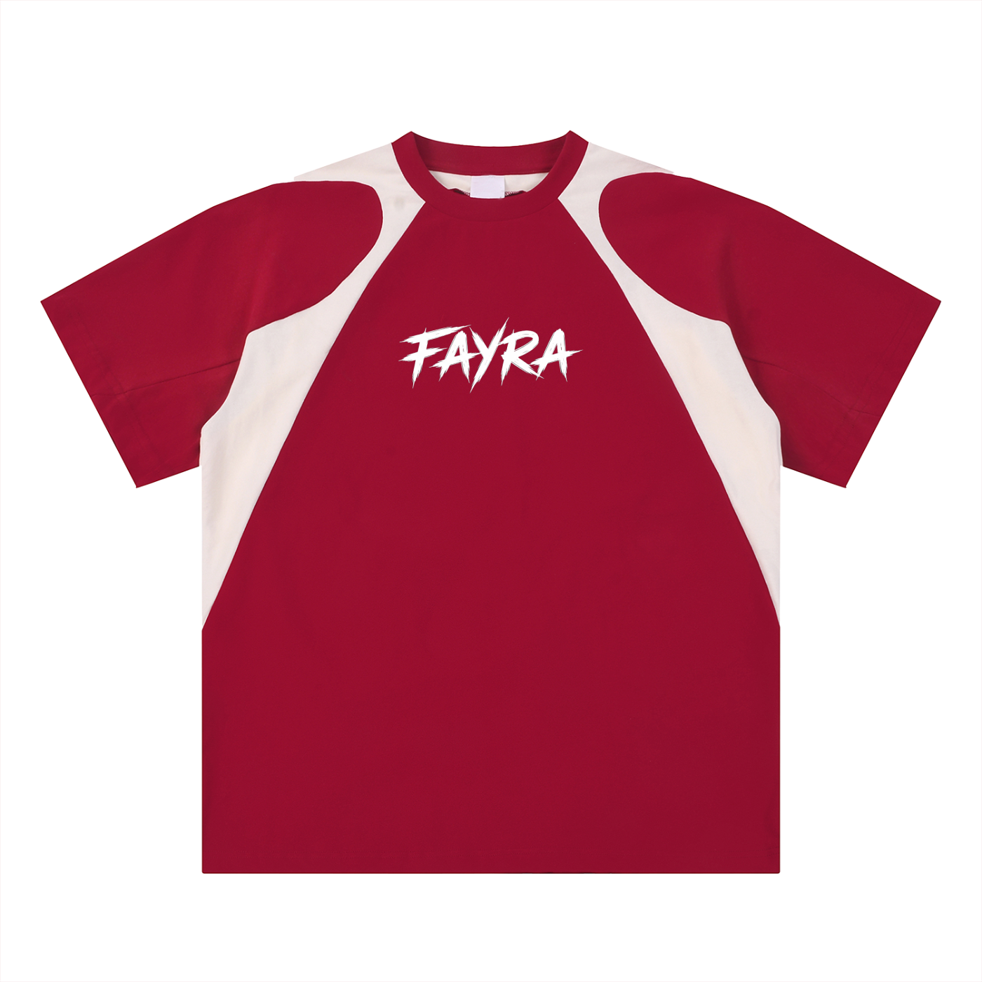 Contrast Panel Cotton T-Shirt
